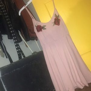 Pink rose breasted dress